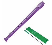 Hohner Flauta de Plastico surtidos de colores a elegir, Flauta de calidad para colegios con limpiador y fundas,Faluta de toda la vida original