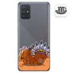 Tumundosmartphone Funda Gel Transparente para Samsung Galaxy A71 diseño Bufalo Dibujos