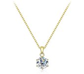 1 Carat Real Moissanite Pendant Necklace For Women Top Quality 100% 925 Sterling Silver Wedding Party Bridal Fine Jewelry