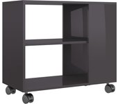 vidaXL Mesa auxiliar de madera de ingeniería 70x35x55 cm Blanco, Negro, Gris Mesa de sofá Mesa de Entrada para Salón Consola de Entrada Mueble Recibidor Mesita Mesa auxiliar Salon