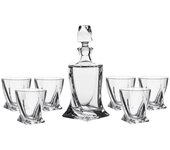 Juego de Whisky 6 Vasos 340 ML + Botella 850 ML Bohemia