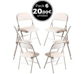 Pack 6 Sillas Pad - Blanco
