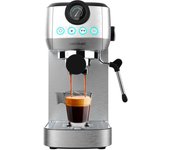 Cecotec Cafetera Espresso Compacta Power Espresso 20 Steel Pro. 1350 W, 20 Bares, Sistema Thermoblock, Vaporizador Orientable, Brazo Portafiltros con Doble salida y 2 Filtros, 1,3 Litros