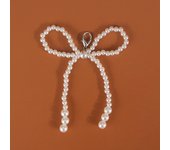 1Pairs Bowknot Shoe Decoration Shoe Lace Clips with Stylish Beaded Sneakers，Detachable Resin Pearls Flower Shoe Clips Decorative