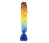 24Inch Synthetic Braiding Hair Extension Ombre Color Rainbow DIY Jumbo Hair Pink Red Blue Hairstyle for Women