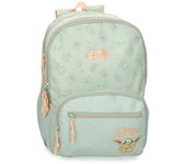 Star Wars Mochila Escolar Poliéster Grogu Verde