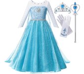 Fancy Queen Elsa Anna Costume Girls Princess Dress Toddler Halloween Cosplay Party Vesidos For 2-10 Years