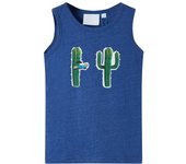 Camiseta de tirantes Azul dark melange 140