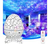 Dinosaur Egg Galaxy Projector - Space Buddy Star Projector Night Light for Kids Adults Bedroom Astronaut Projector with Bluetoot