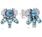Pendientes Botón Pandora 290731NMBMX Mujer Plata Adornos de Hielo，Viene con embalaje de caja de regalo original.