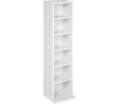 Tectake - Estantería para CDs con 6 compartimentos para 102 CDs 90 x 21 x 20 cm  Espacio de almacenamiento para hasta 102 CDs  Dimensiones (alto x ancho x fondo): aprox. 90 x 21 x 20 cm  Fácil de montar - pared posterior estable