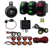 Rockers Switch Universal ATV, UTV Turn Signal Kit with Horn and Reverse Lamp For SXS UTV ATV Golf Cart