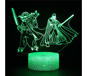 Anime Yoda Baby 3D Lamp LED Illusion Night Light Color Changing Lampara for Kids Bedroom Decor Nightlight Manga Groot Table lamp