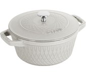Staub La Cocotte twister, redondo, Blanco trufa, Hierro fundido