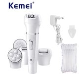 Kemei KM-2199 5 in 1 Full Body Shave Facial Cleansing Massage Ladies Care Set Painless Epilator