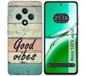 Tumundosmartphone Funda Silicona para Oppo Reno 12FS 4G / 12 FS 5G diseño Madera 01 Dibujos