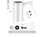Dispensador de Bomba de Agua, Universal Apto para 5L/8L/20L, Dispensador de Agua Eléctrico Automático Bomba de Agua Portátil con Carga USB para Agua embotellada, Garrafa Botella Bebida Interruptor con Botón