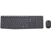 Logitech MK235 Combo Teclado y Ratón para Windows, 2,4 GHz con Receptor USB, Ratón Inalámbrico, 15 Teclas con Función, Batería de 3 Años, PC/Portátil, Disposición QWERTY Español - Negro