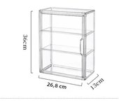 Caja de almacenamiento transparente con tapa magnética y sistema de pila para exposición de colecciones juguetes organizador de espacio eco-amistable