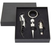 Deliex delicias de Extremdura. Set de vinos para regalar, Estuche de regalo en caja de cartón para los amantes del vino que incluye anillo antigoteo, tapón, sacacorchos y dosificador.