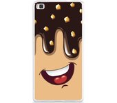 Tumundosmartphone Funda Gel Tpu para Huawei P8 Lite Diseño Helado Chocolate Dibujos