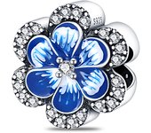 925 Sterling Silver Sunflower Sakura Clover Floral Plants Series Charm Beads Fit Original Bracelets DIY Jewelry Gifts