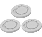 3 moldes para tartas con marco de silicona, estilo europeo, marco de fotos de encaje vintage, molde para fondant para decoración de tartas, color gris