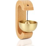 Shopkeepers Bell For Door Opening, Magnetic Attached Wood Doorbell Golden Decorative Entry Door Chime With Brass Bell-d High-quality