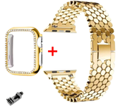 Stainless Steel Watch Band Strap for Apple Watch 9 8 Ultra 2 49mm 7 41 45mm 6 SE 5 4 40 44 Wristband for iwatch 38 42 baracelet