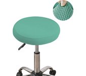 DUDUME Funda elástica de Jacquard para silla redonda, cubierta de cojín lavable para asiento de Bar, taburete de comedor, Color sólido