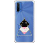Funda compatible con Xiaomi Redmi 9T/Pocophone M3 - Rombos Triangulo Marmol