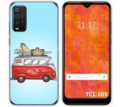 Funda Silicona para TCL 205 diseño Furgoneta Dibujos