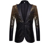 Men's 2024 Gradual Sequin Suit Jacket Handsome Fashion Costume for Annual Show Singer Stage Top De Luxe