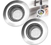 Colador de fregadero de cocina de 7,2 cm, juego de 2 coladores de fregadero de acero inoxidable, filtro de fregadero, rejilla de baño para baño, cocina