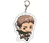 Anime Attack of The Giants Levi Ackerman Allen Yeager Keychain Pendant Role Playing Double Sided Acrylic Keychain KeyringJewelry