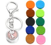 Aromatherapy Perfume Locket Keychain Heart-Shaped Essential Oil Diffuser Scent Stainless Steel High Quality Keyring Accessories