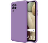 Tumundosmartphone Funda Silicona Líquida Ultra Suave para Samsung Galaxy A12 / M12 color Morada