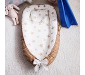 Almohada para bebé con diseño de panal, transpirable, plegable, lavable, portátil, para cama de bebé, relajante, biónica, colchón de viaje