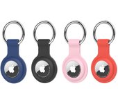 Keychain for Apple AirTag Silicone Protective Case Cover Key Chain Anti-Loss Ring AirTags Accessories for AirTag Pendant