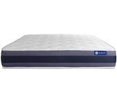 ACTISOM - Colchón de muelles ensacados y Memory Foam 135 x 200 - Doble, 24 cm de grosor - Acogida de Memory Foam, Soporte Firme y Confort Equilibrado con 5 Zonas de Confort