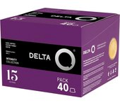Delta Q - Cápsulas de Café Molido MYTHIQ - Delta Q - Espresso Intenso con Notas de Cacao, Chocolate, Nueces Tostadas - Molido Natural - 40 Cápsulas