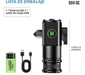 Powerful Mini LED Flashlight High Quality Aluminium Alloy Torch Type-C Rechargeable 18350 Battery With Tail Magnet Flashlight