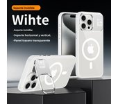 Large Camera Lens Metal Folding Holder Magnetic Phone Case for IPhone 15 14 13 Pro Max Plus 15Pro ProMax i15 Magsafe Stand Cover