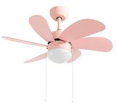 Gsc Evolution Ventilador de Techo Larde 2xe27 Ø82 6 Aspas DC Rosa
