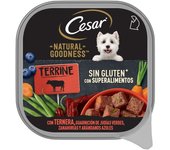 CESAR Natural Goodness Tarrinas de Ternera para Perros (PACK 16 tarrinas x 100gr.) - Alimentación Natural y Sabrosa para tu Perro - Comida húmeda formato paté