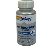 Próbiotico Multidophilus 20.000 millones 50 cápsulas vegetales entéricas (10.000 millones de UFC por cápsula) de Solaray