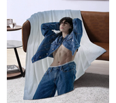 Kpop Singer Sofa Baby Blankets for Bed Fleece Blanket Furry Throw Throws Double Fluffy Soft Decorative Custom Blanket