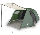 vidaXL Tienda de campaña túnel para 4 personas impermeable verde