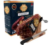Mini Jamón de Cebo Ibérico 50% Raza Ibérica + Mini Jamonero + Cuchillo 1 kg