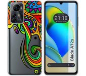 Funda Silicona para Zte Blade A72s diseño Colores Dibujos
